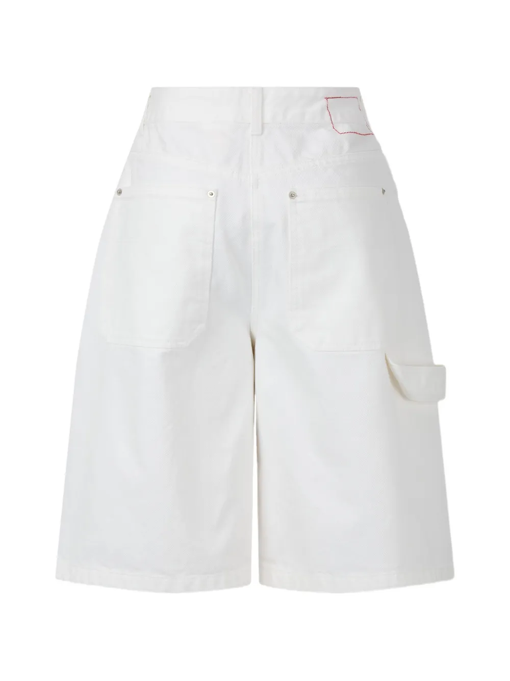  Tomboy Buttoned Denim Shorts - White 