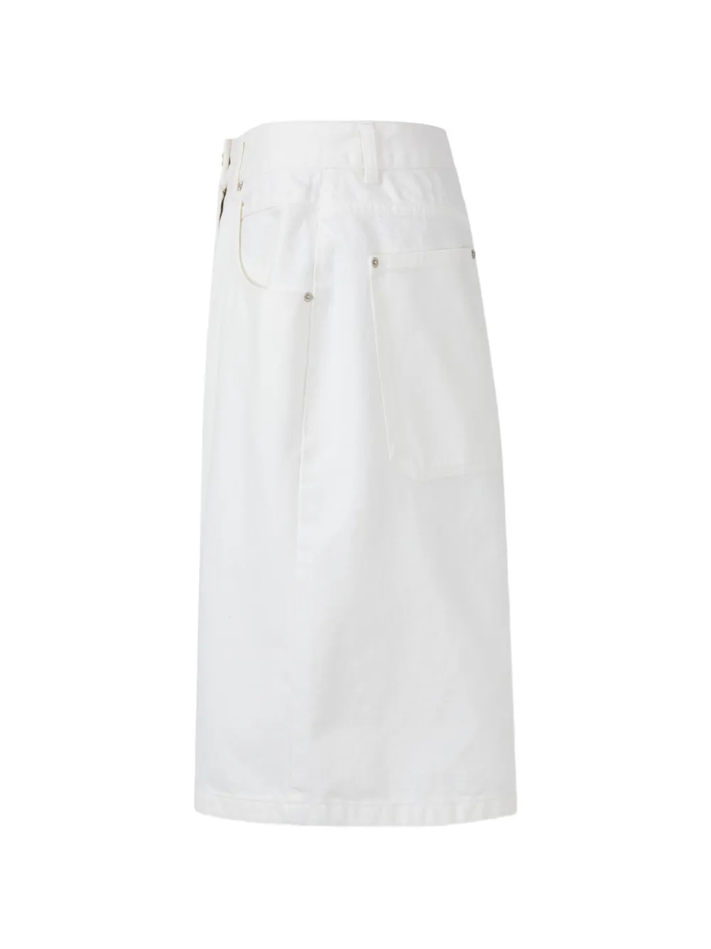  Tomboy Buttoned Denim Shorts - White 