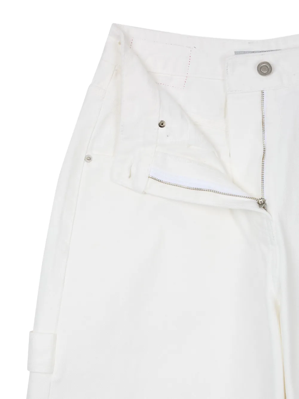 TOMBOY Denim shorts met knopen Wit