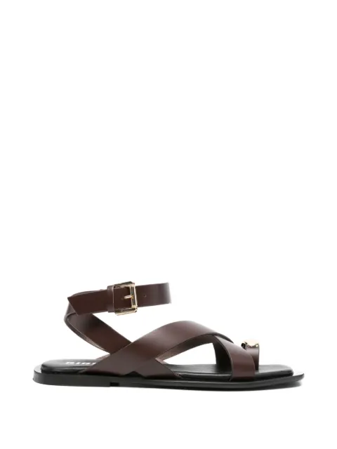 Bibi Lou Vaz flat buckle strap sandals