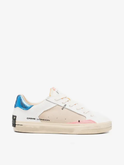 Crime London Deconstructed suede panel sneakers