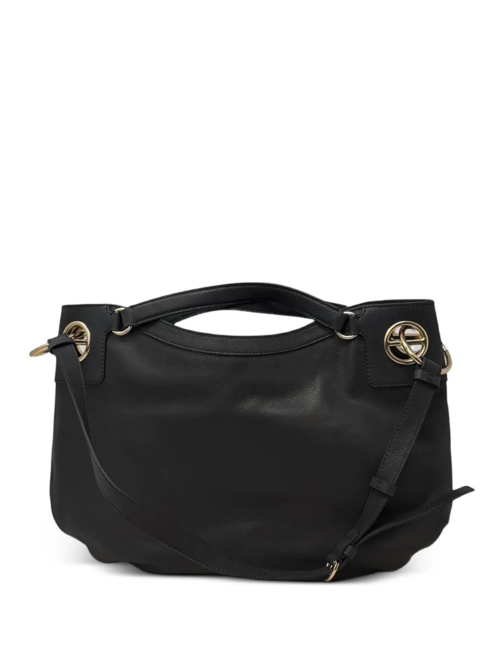 Borbonese medium London ring shoulder bag - Nero