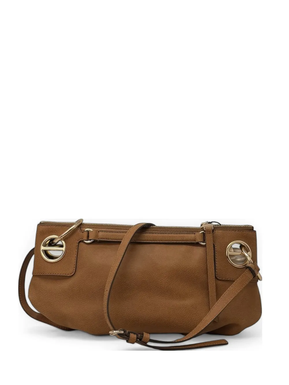 Borbonese Small London Crossover Ring Shoulder Bag In Brown