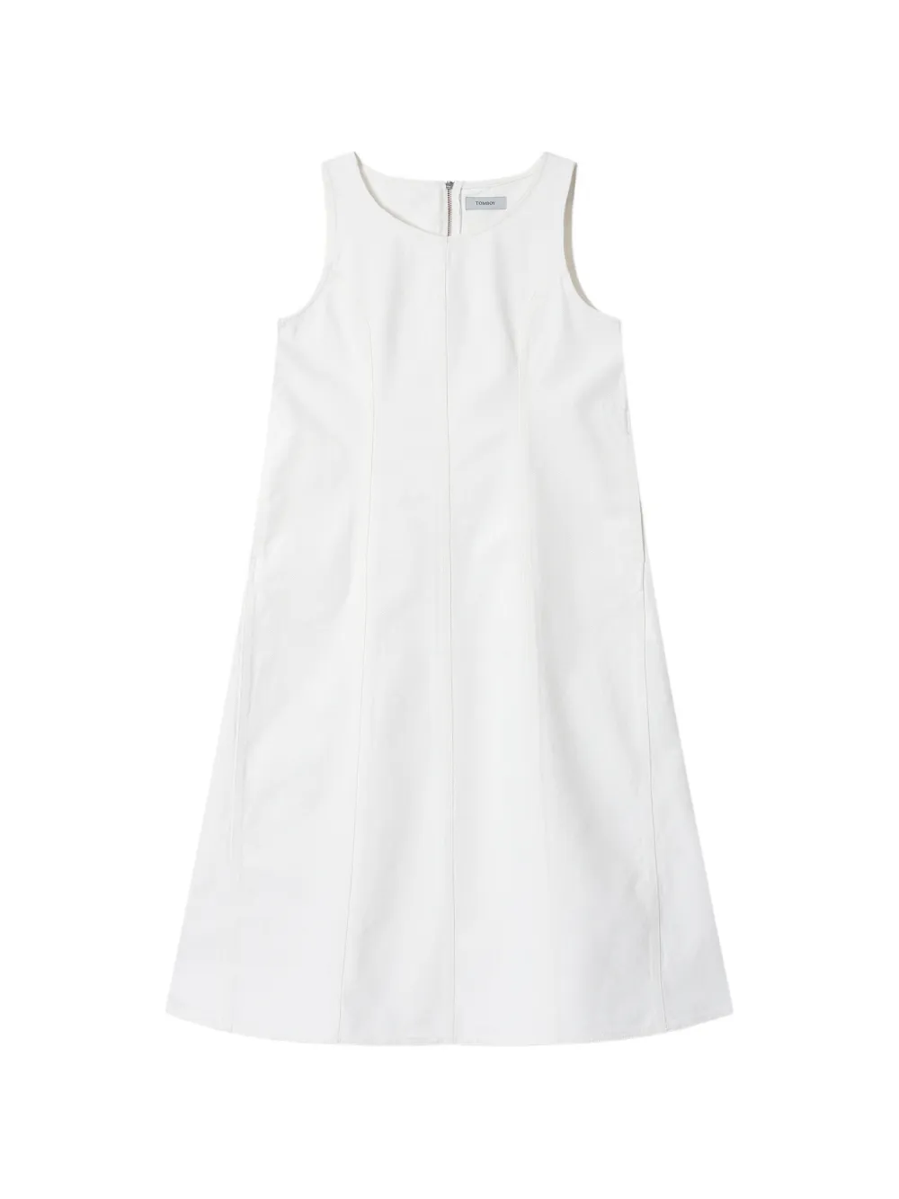 TOMBOY sleeveless denim mini dress - Bianco