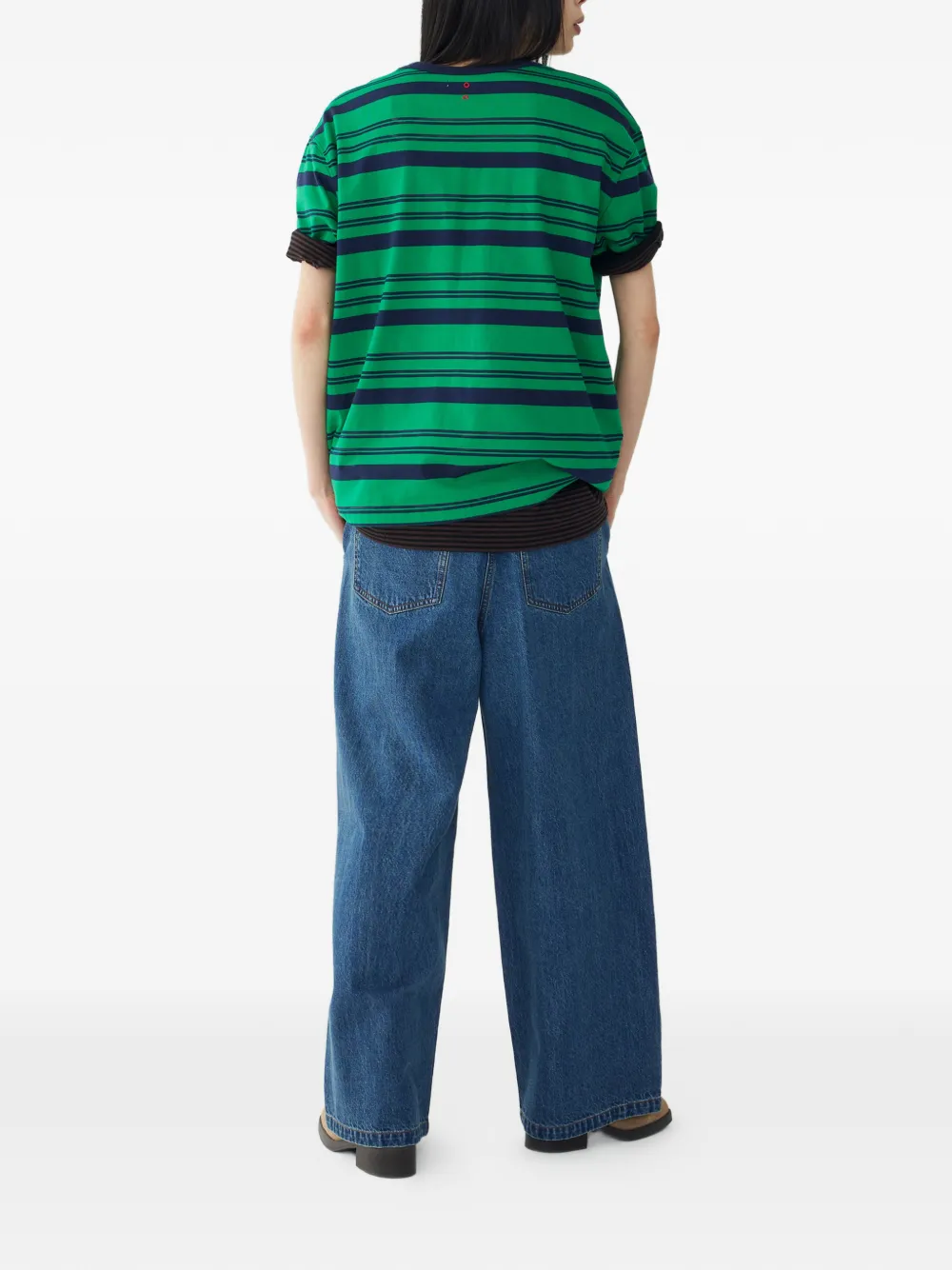 TOMBOY Katoenen jeans met knopen Blauw