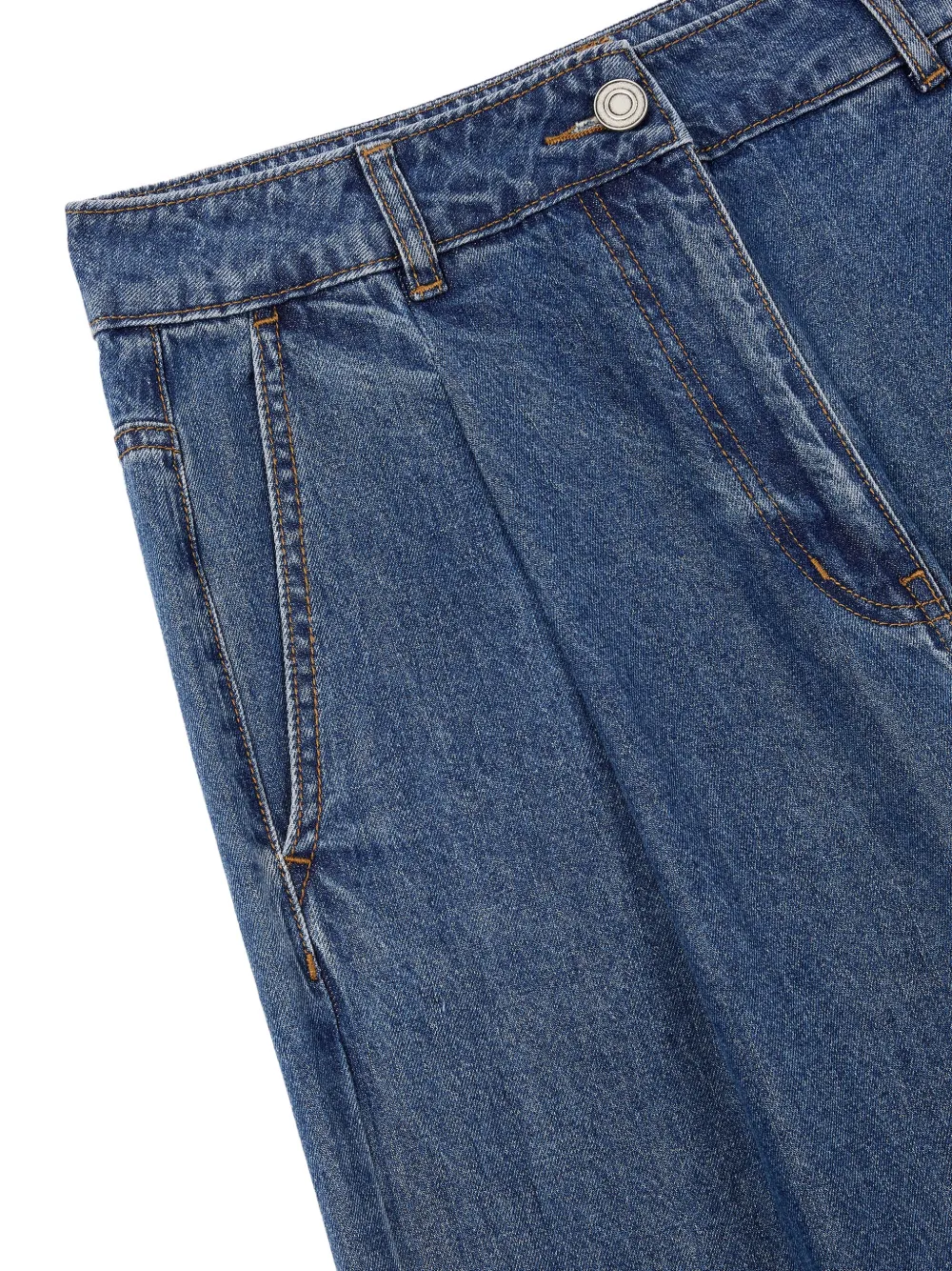 TOMBOY Katoenen jeans met knopen Blauw