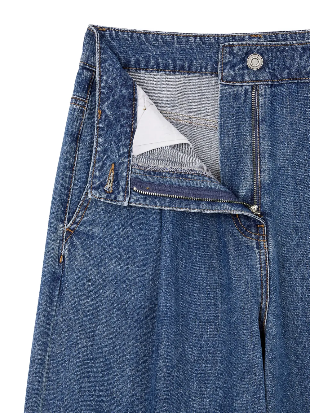 TOMBOY Katoenen jeans met knopen Blauw