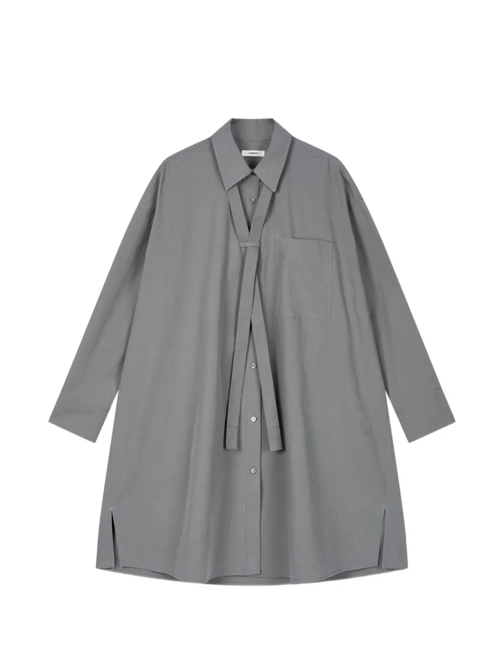 TOMBOY collar relaxed dress - Grey