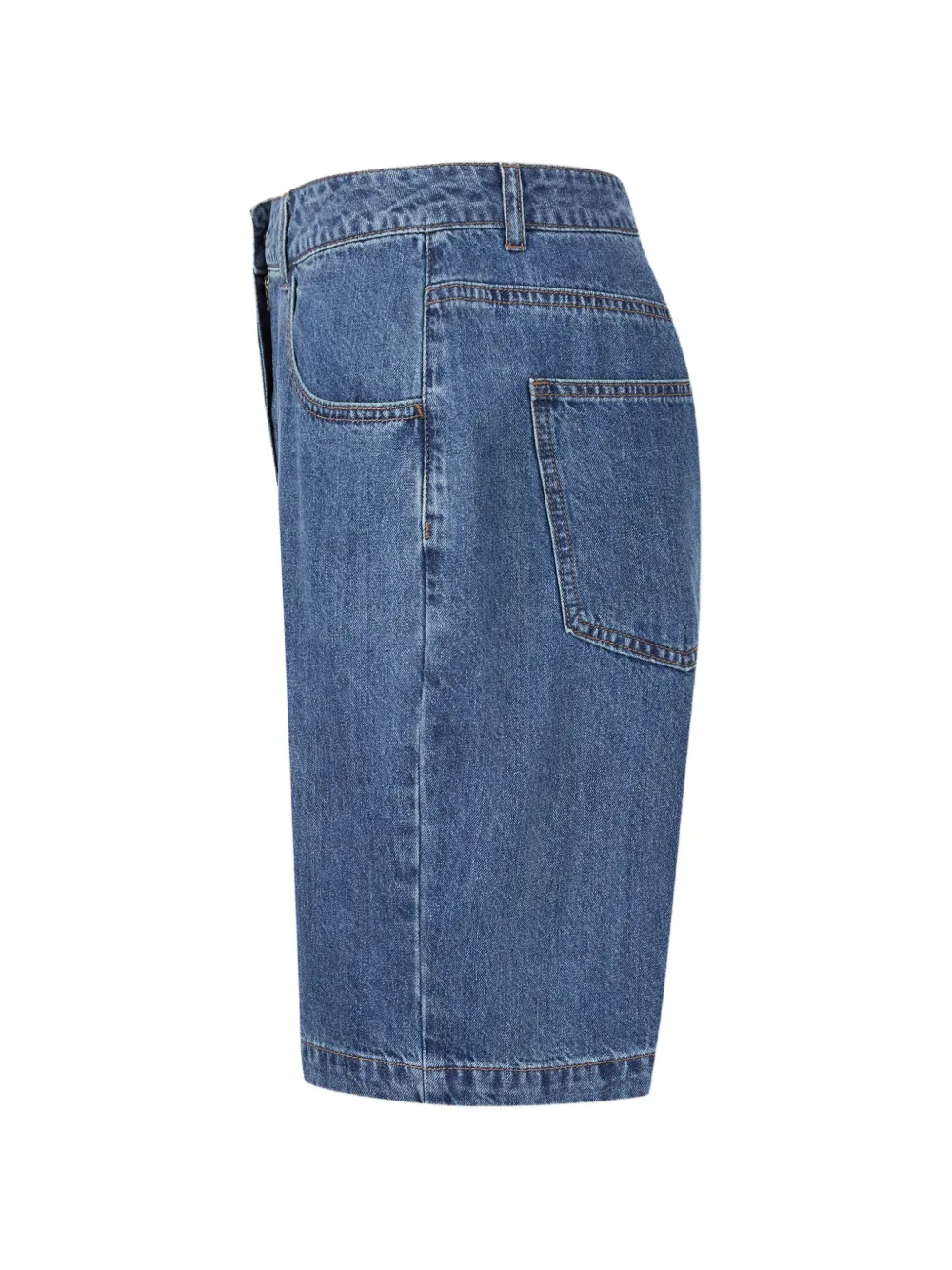  Tomboy Button Denim Shorts - Blue 