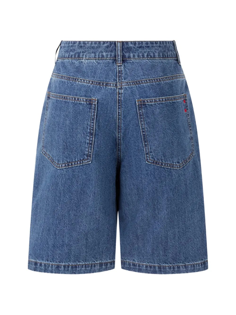  Tomboy Button Denim Shorts - Blue 