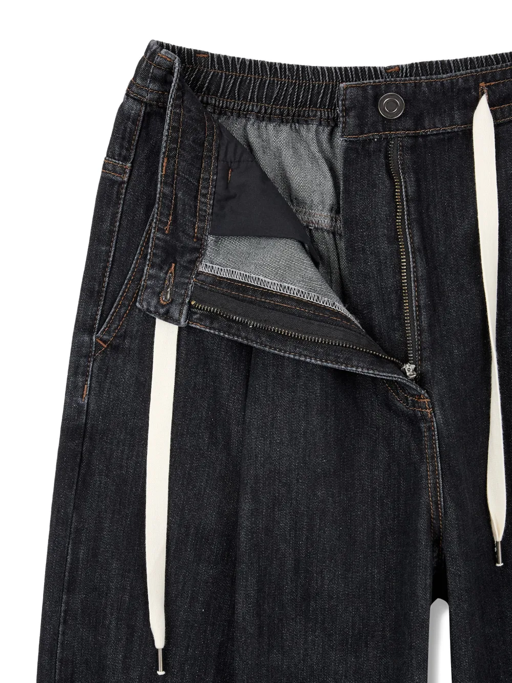TOMBOY Jeans met trekkoordsluiting Zwart