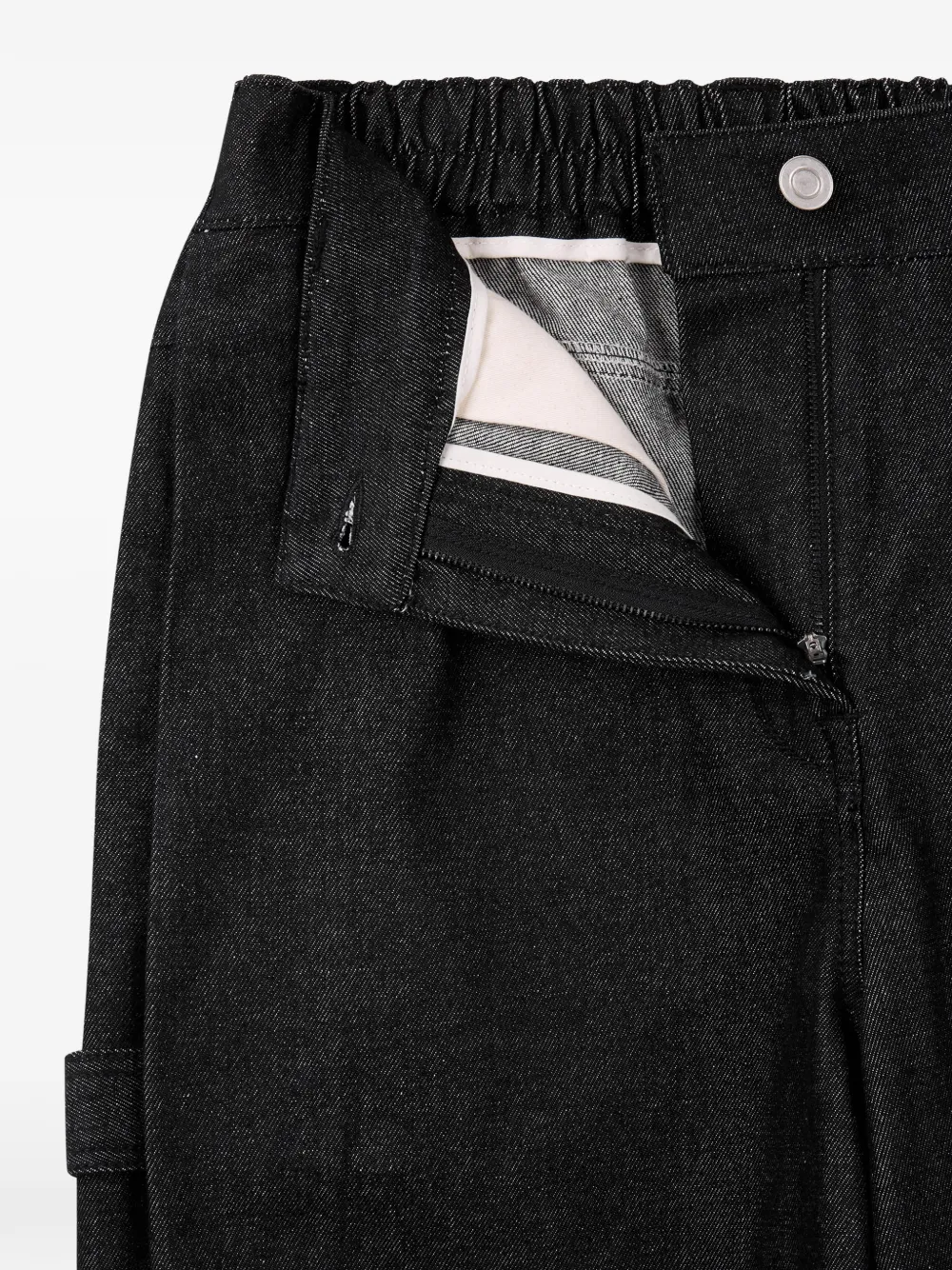 TOMBOY Denim shorts met knopen Zwart