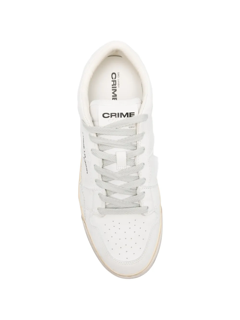 Crime London perforated sneakers Wit