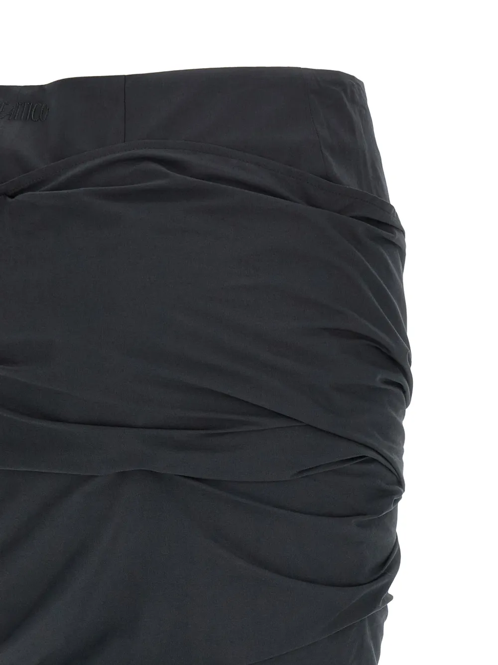 The Attico Midi-rok met geknoopt detail Zwart