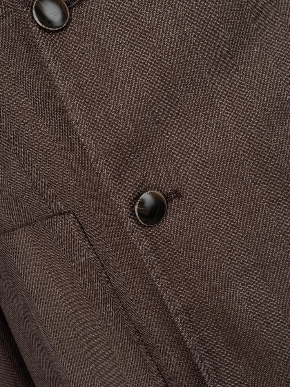 L.b.m. 1911 Tom Double-breasted Herringbone Jacket - Brown 