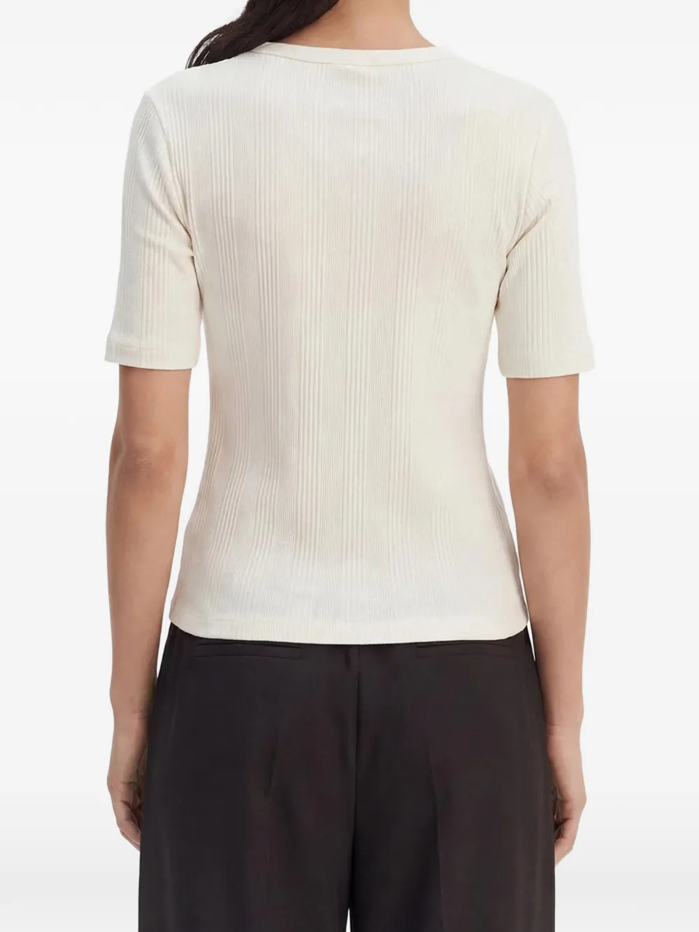  Calvin Klein Ribbed T-shirt - Neutrals 