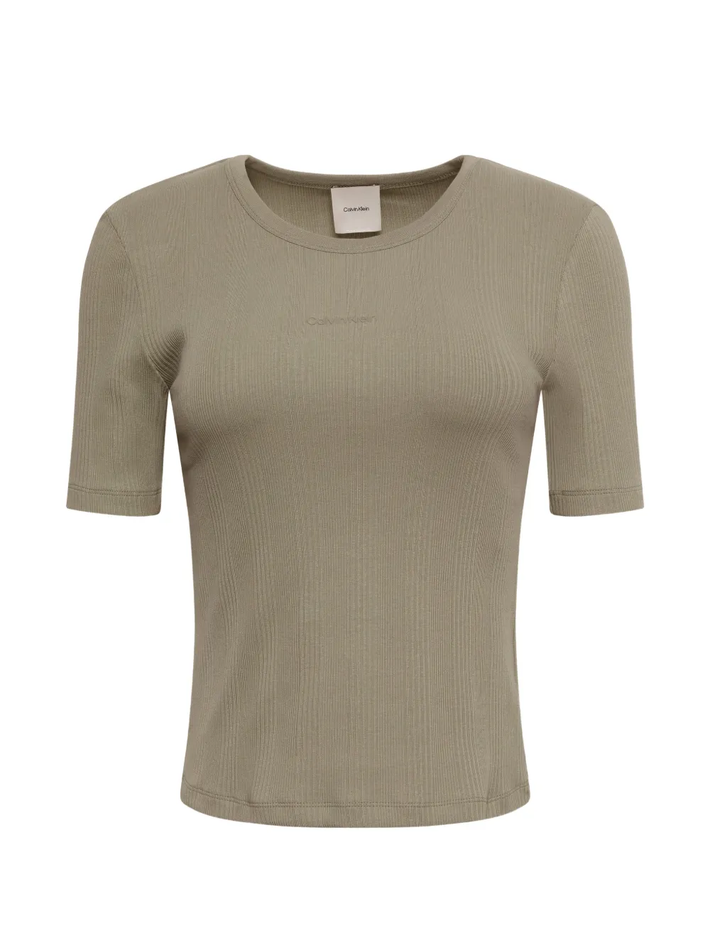 Calvin Klein ribbed T-shirt - Verde