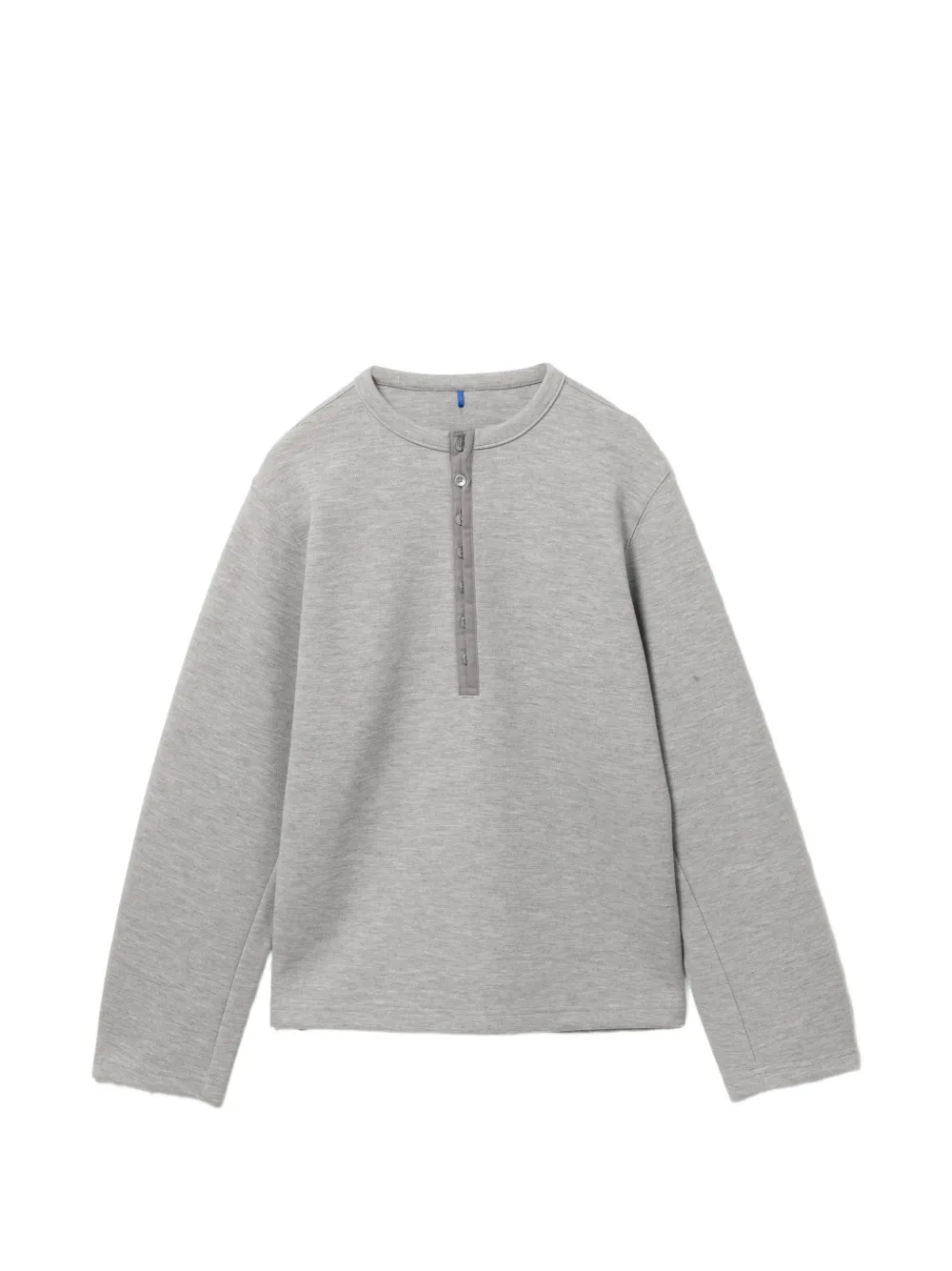 Ader Error Henley-neck Sweatshirt In Gray