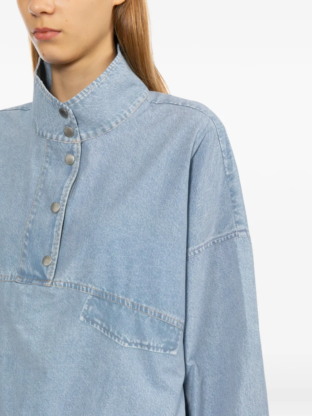 Rag & Bone Buttoned Blouse In Blue