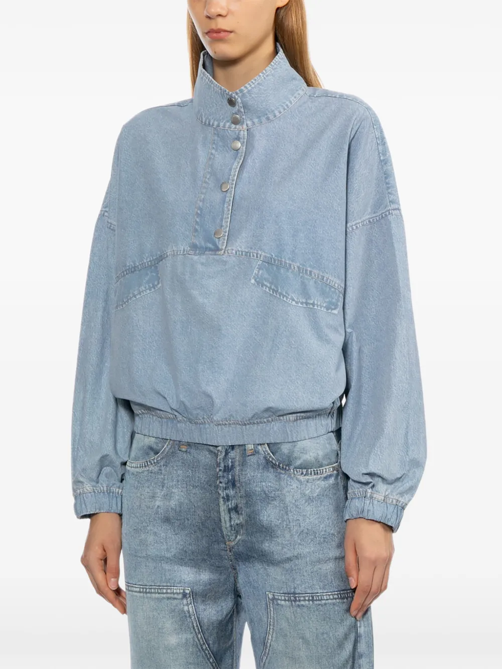 Rag & Bone Buttoned Blouse In Blue