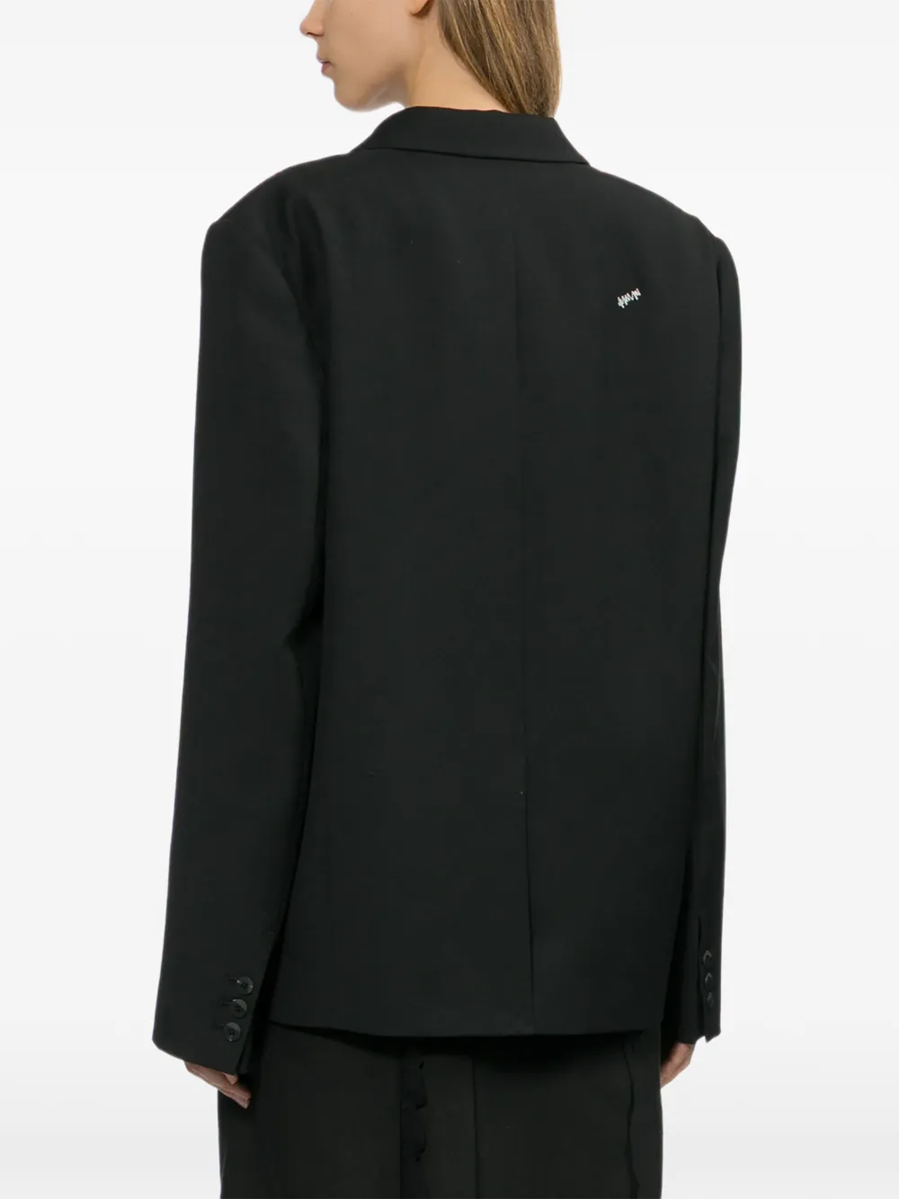 Ader Error Logo-embroidered Single-breasted Jacket In Black
