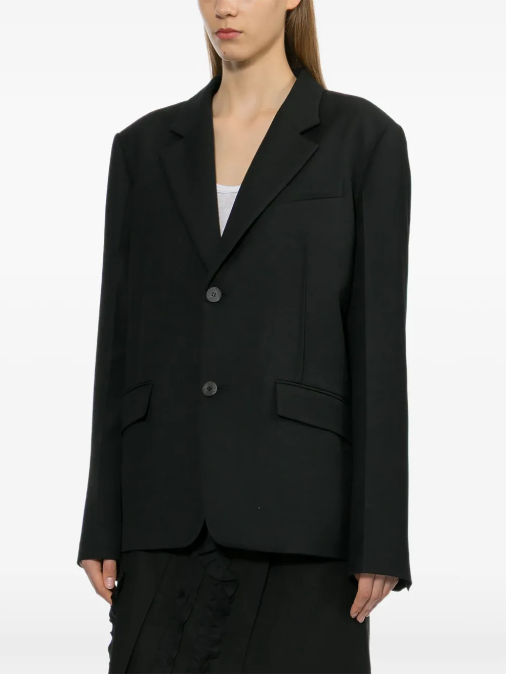 Ader Error Logo-embroidered Single-breasted Jacket In Black