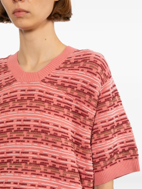 Ader Error Patterned short-sleeves Top | Pink | FARFETCH GE
