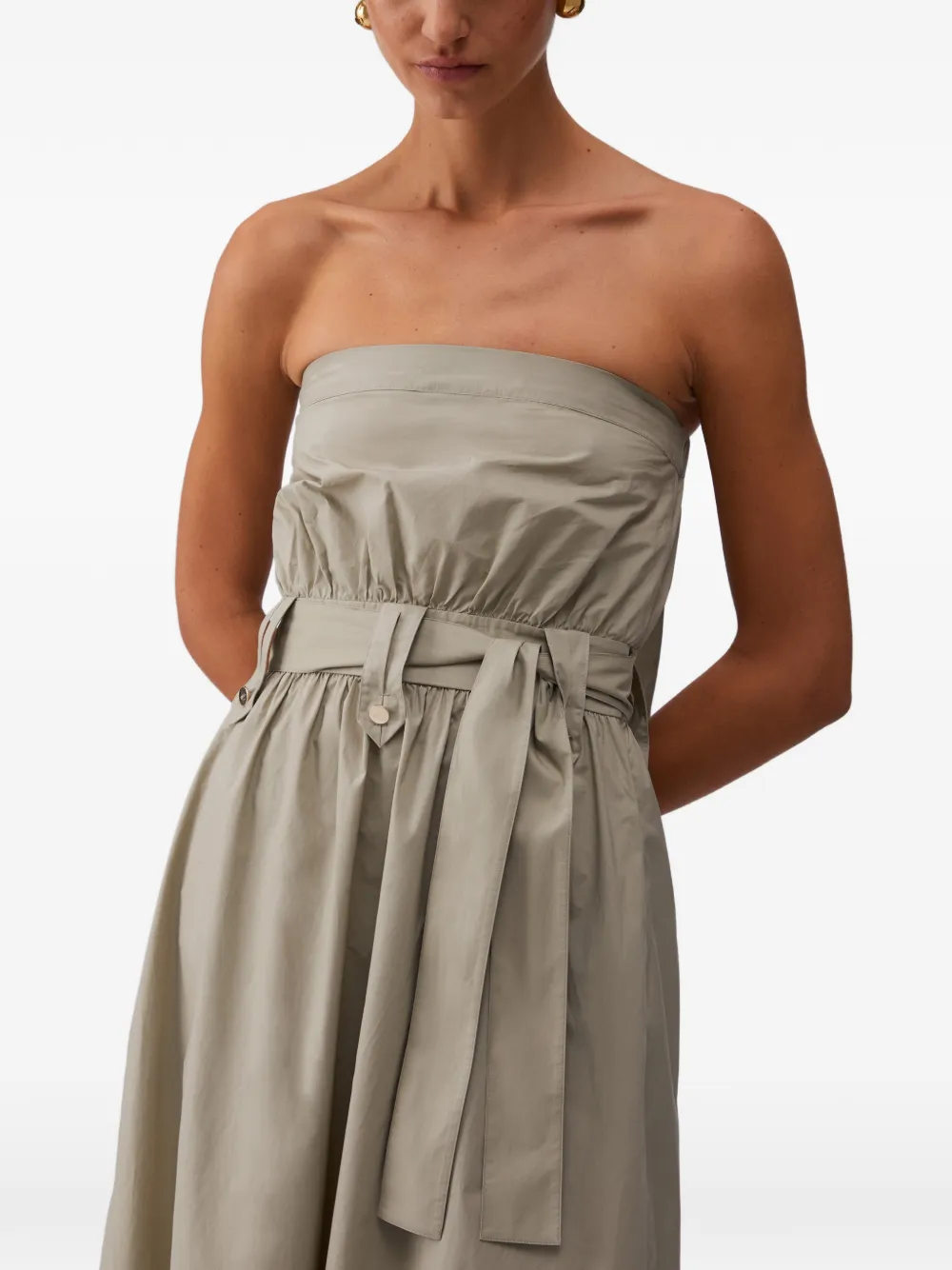 LIU JO Lange popeline jurk Beige