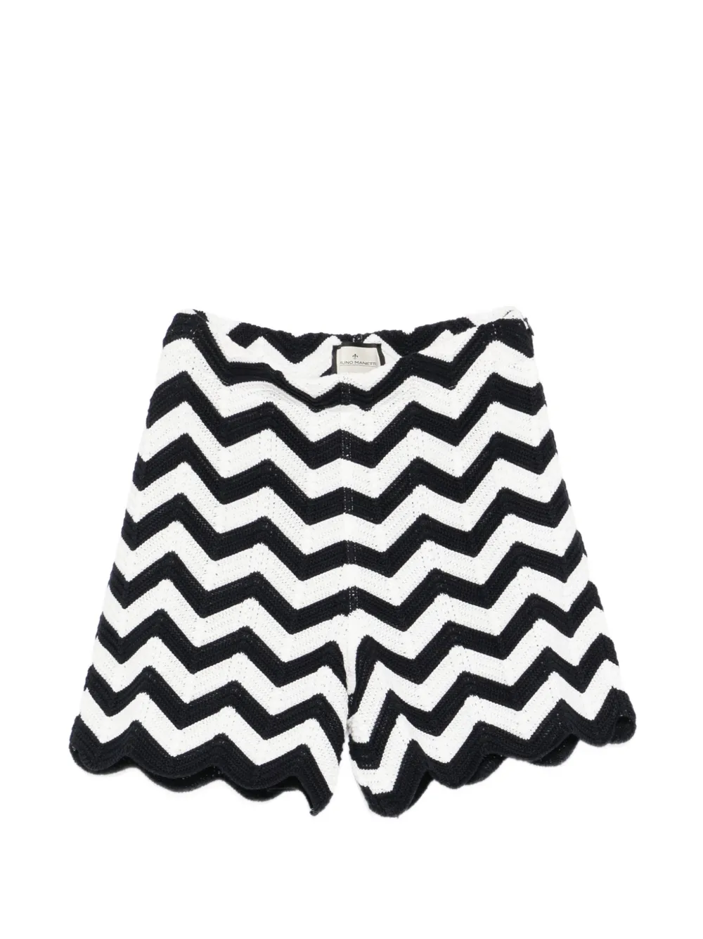 Bruno Manetti scalloped chevron shorts - Blu