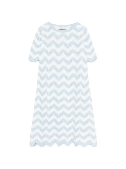 Bruno Manetti zigzag scalloped mini dress