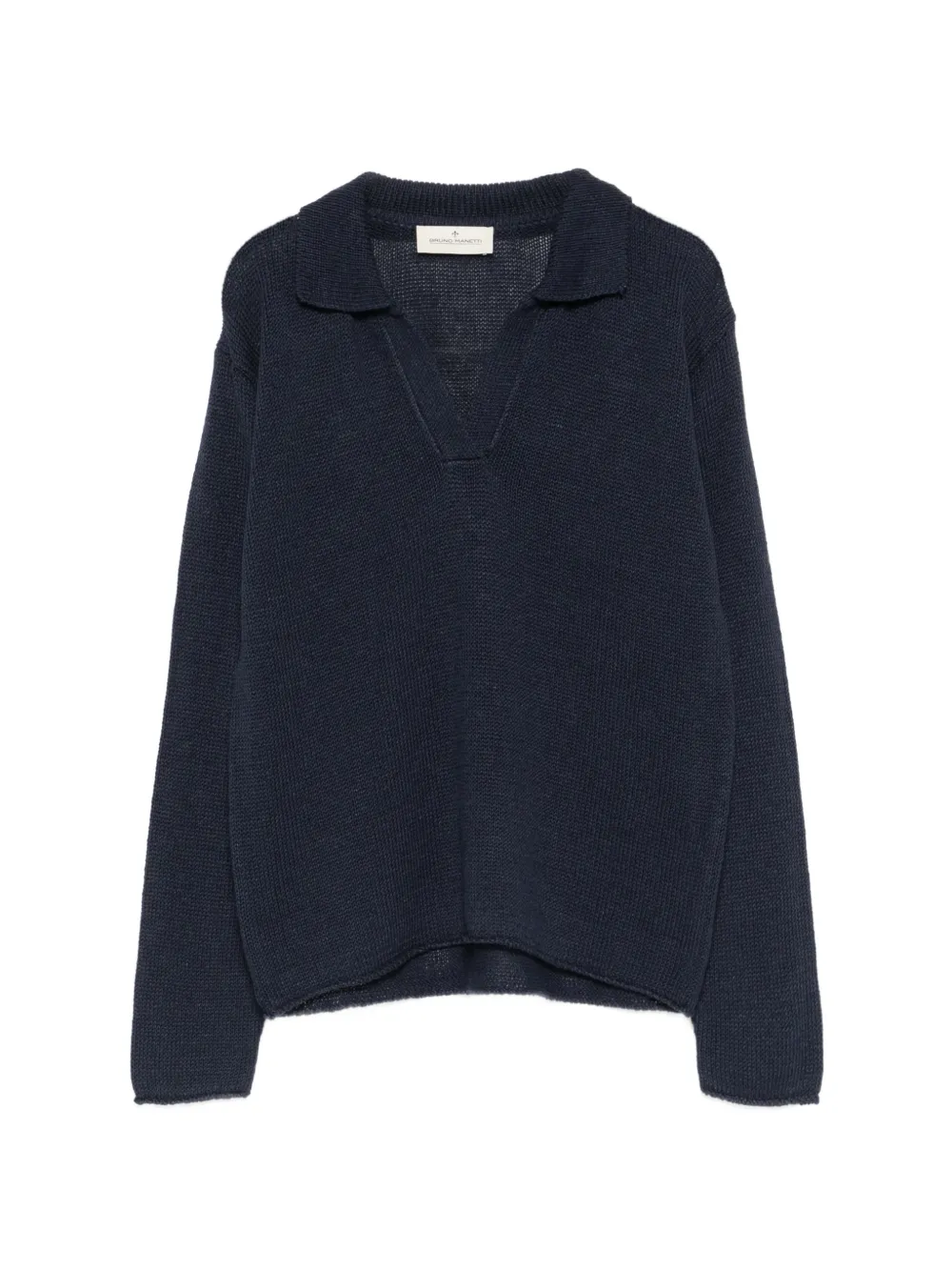 Bruno Manetti V-neck knitted sweater - Blau