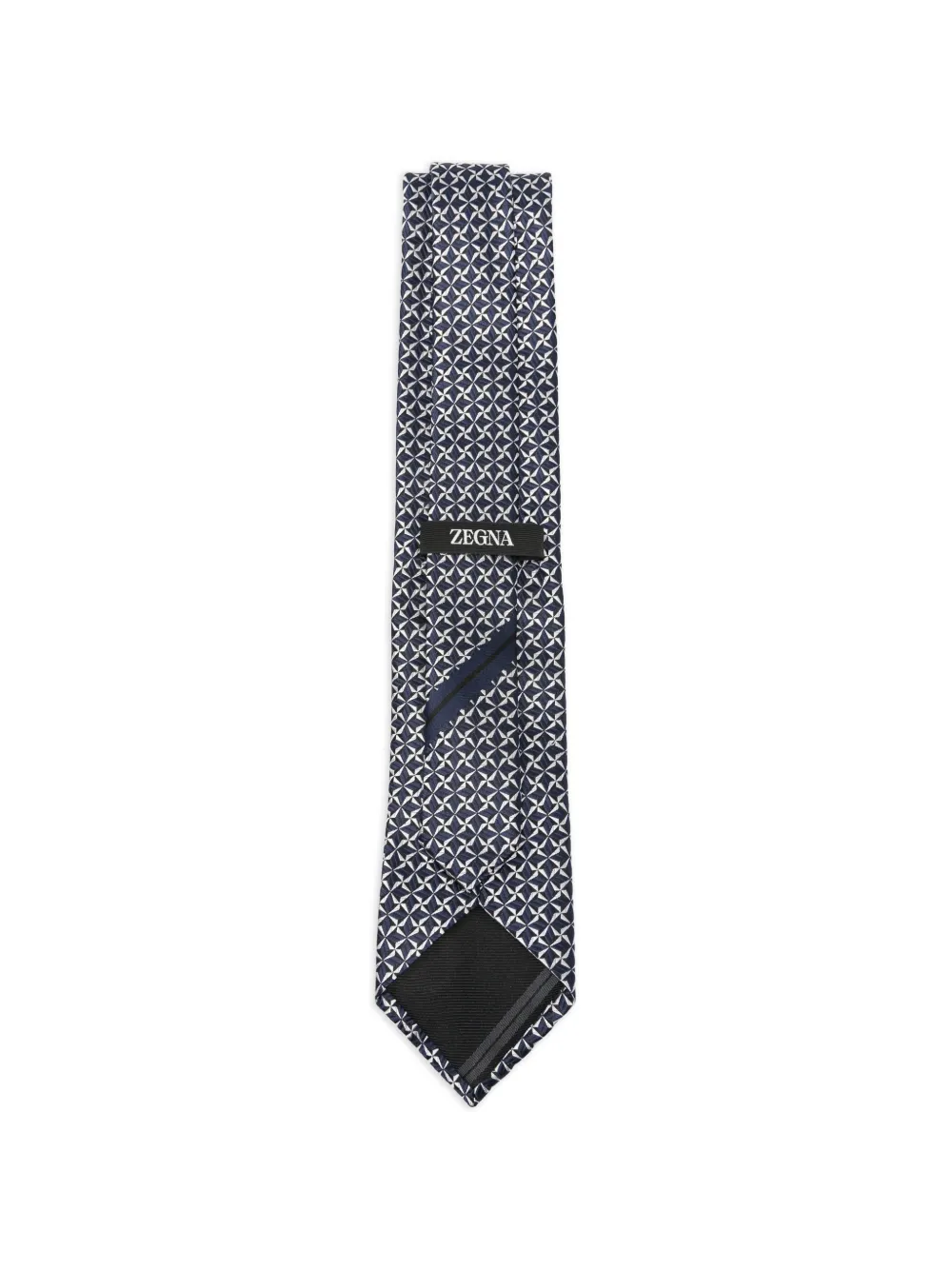 Zegna Stropdas met patroon Blauw