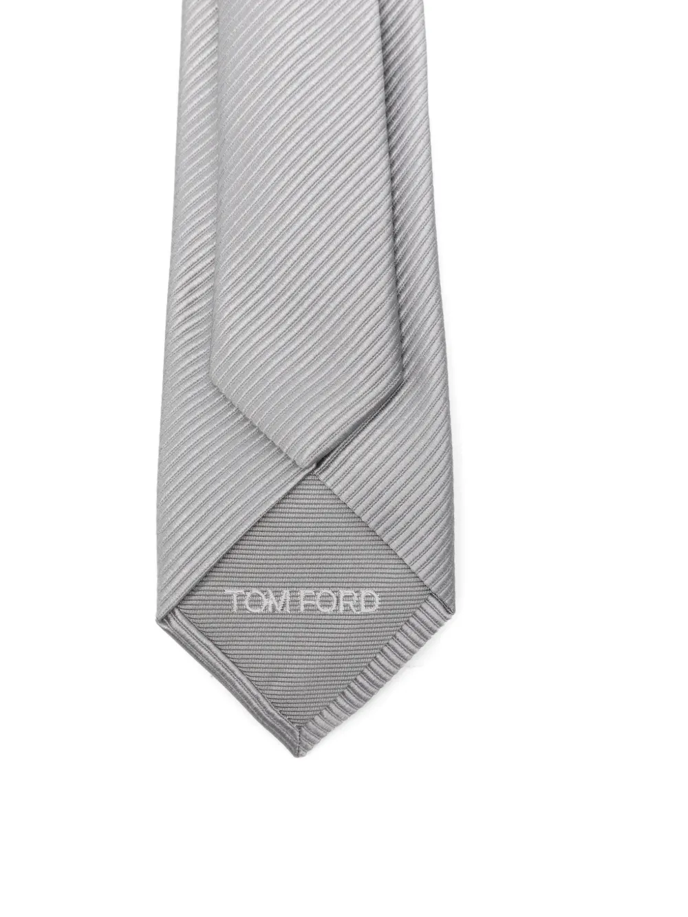  Tom Ford Ribbed Tie - Grey 