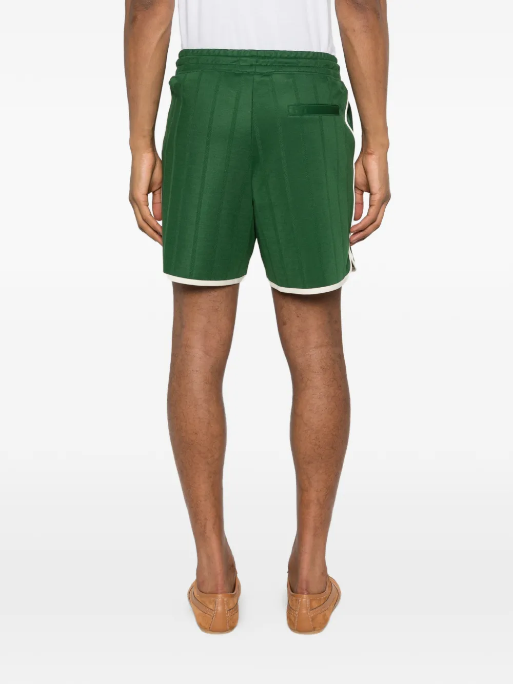 Drôle De Monsieur D Hibiscus shorts met geborduurd detail Groen