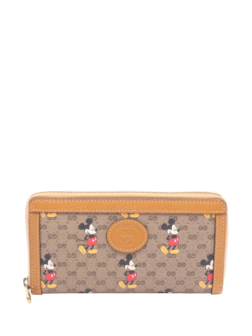 Gucci Pre-Owned 2016-2025 x Disney Mickey Mouse GG Supreme Wallet long wallets - Marrone