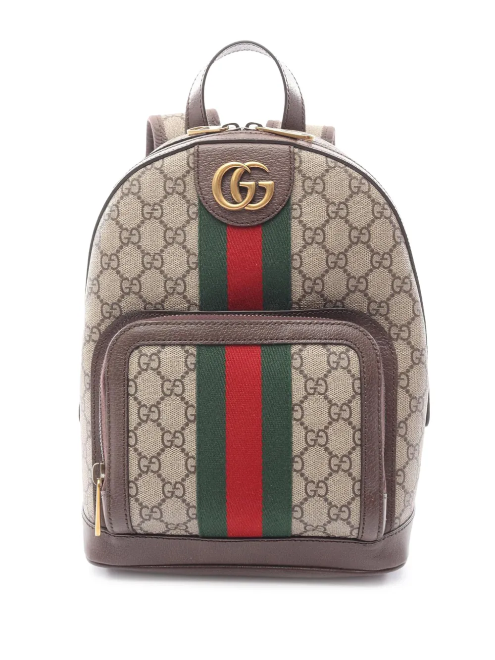 Gucci Pre-Owned 2016-2025 Small GG Supreme Ophidia Web backpack - Marrone