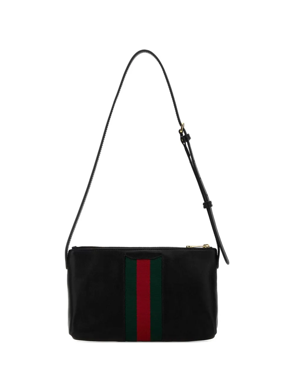 Gucci Kleine Horsebit Web schoudertas Zwart