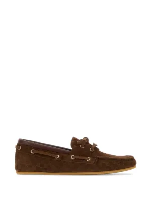 Miu Miu lace-up Leather Boat Shoes | Brown | FARFETCH