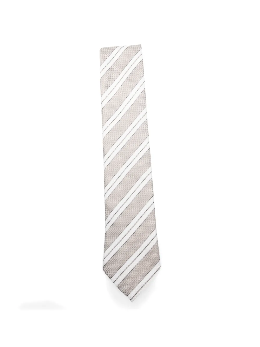 Zegna striped tie - Nude