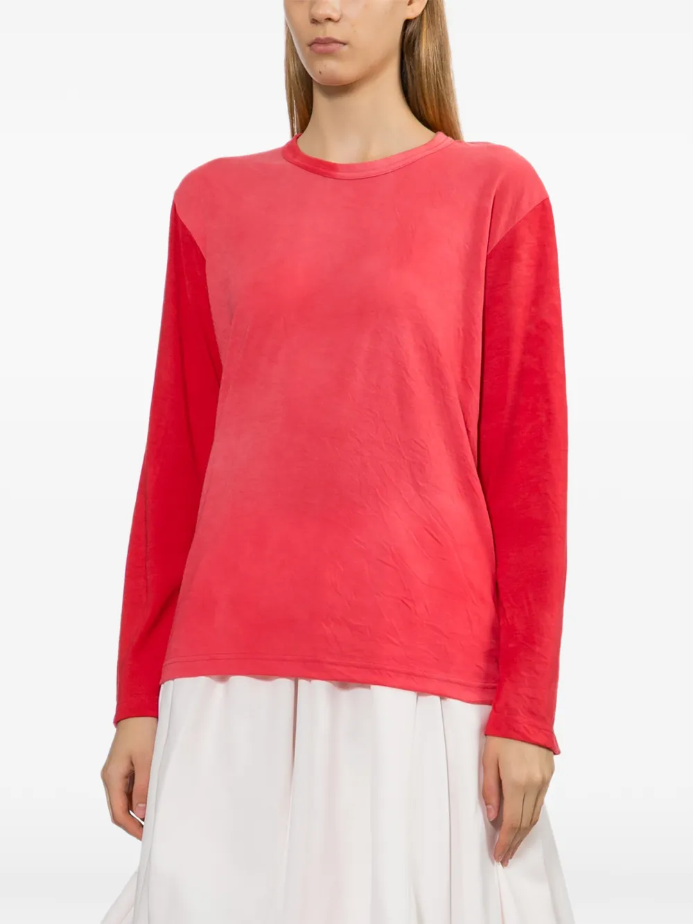 Comme Des Garçons Long-sleeve Top in Red, view 3