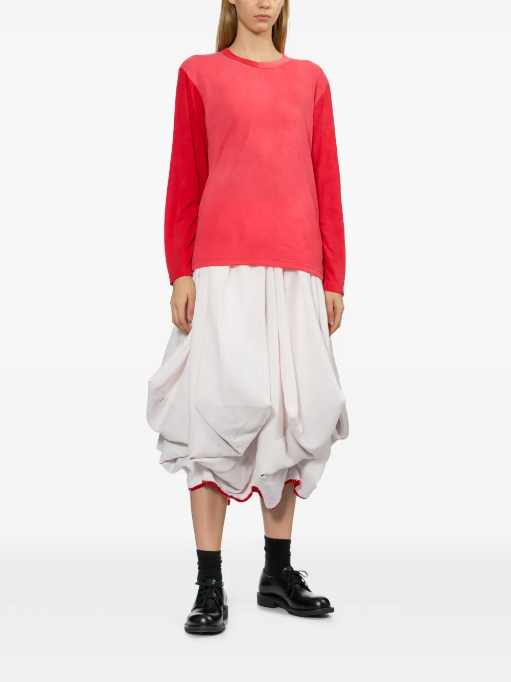 Comme Des Garçons Long-sleeve Top in Red, view 2