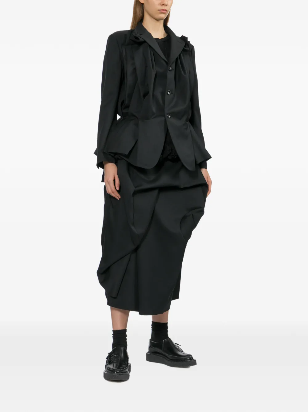  Comme Des Garçons Pleated Jacket - Black 