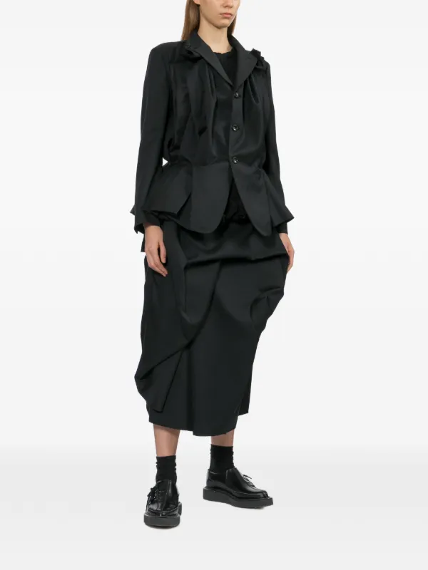Comme Des Garçons プリーツ ジャケット | ブラック | FARFETCH JP