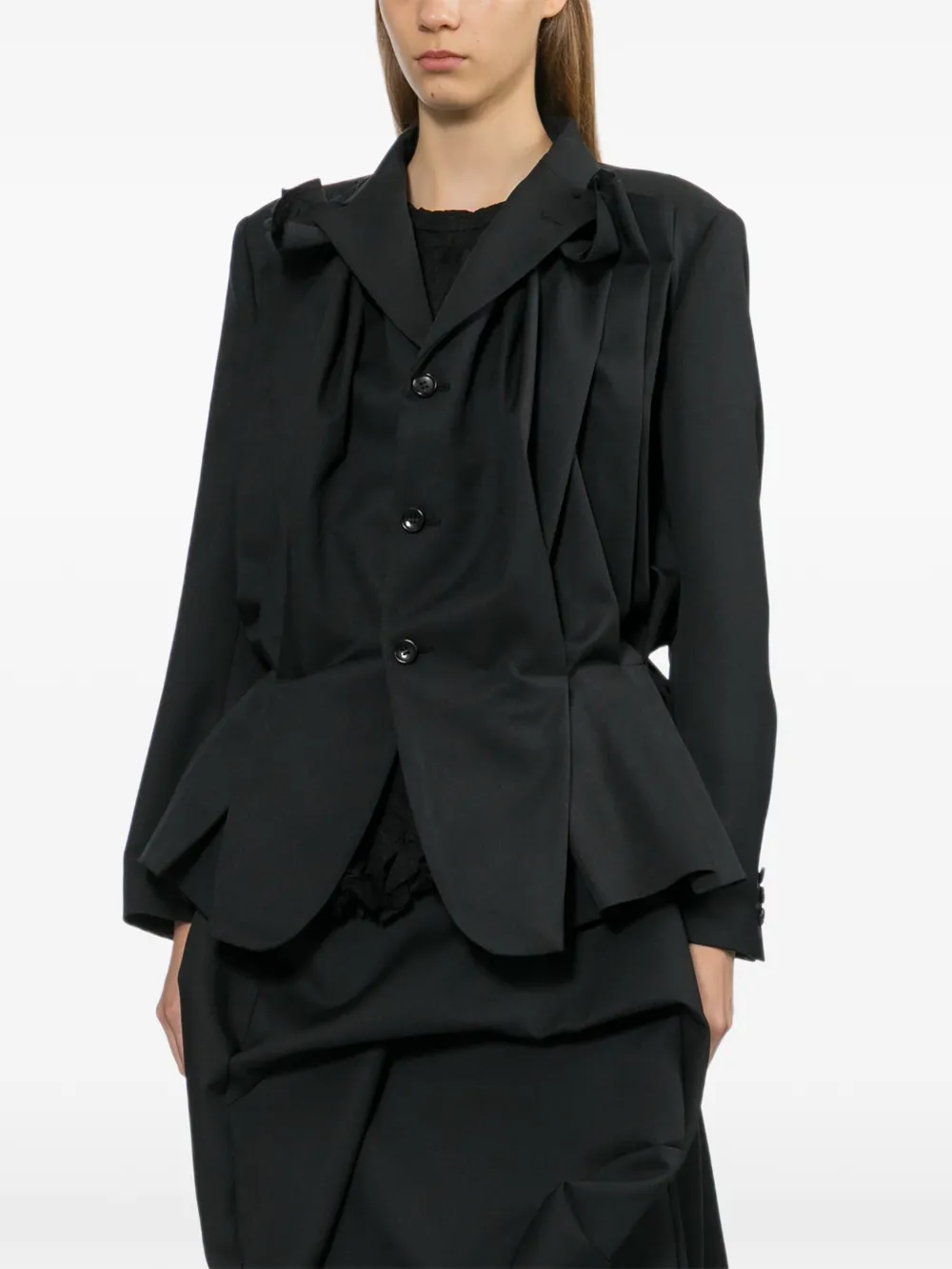  Comme Des Garçons Pleated Jacket - Black 
