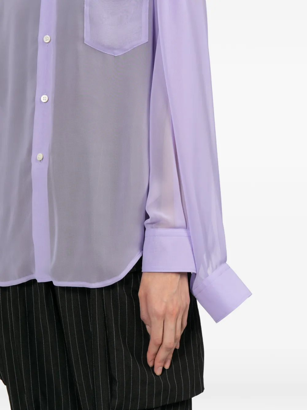 Comme Des Garçons Comme Des Garçons Blouse met puntige kraag Paars
