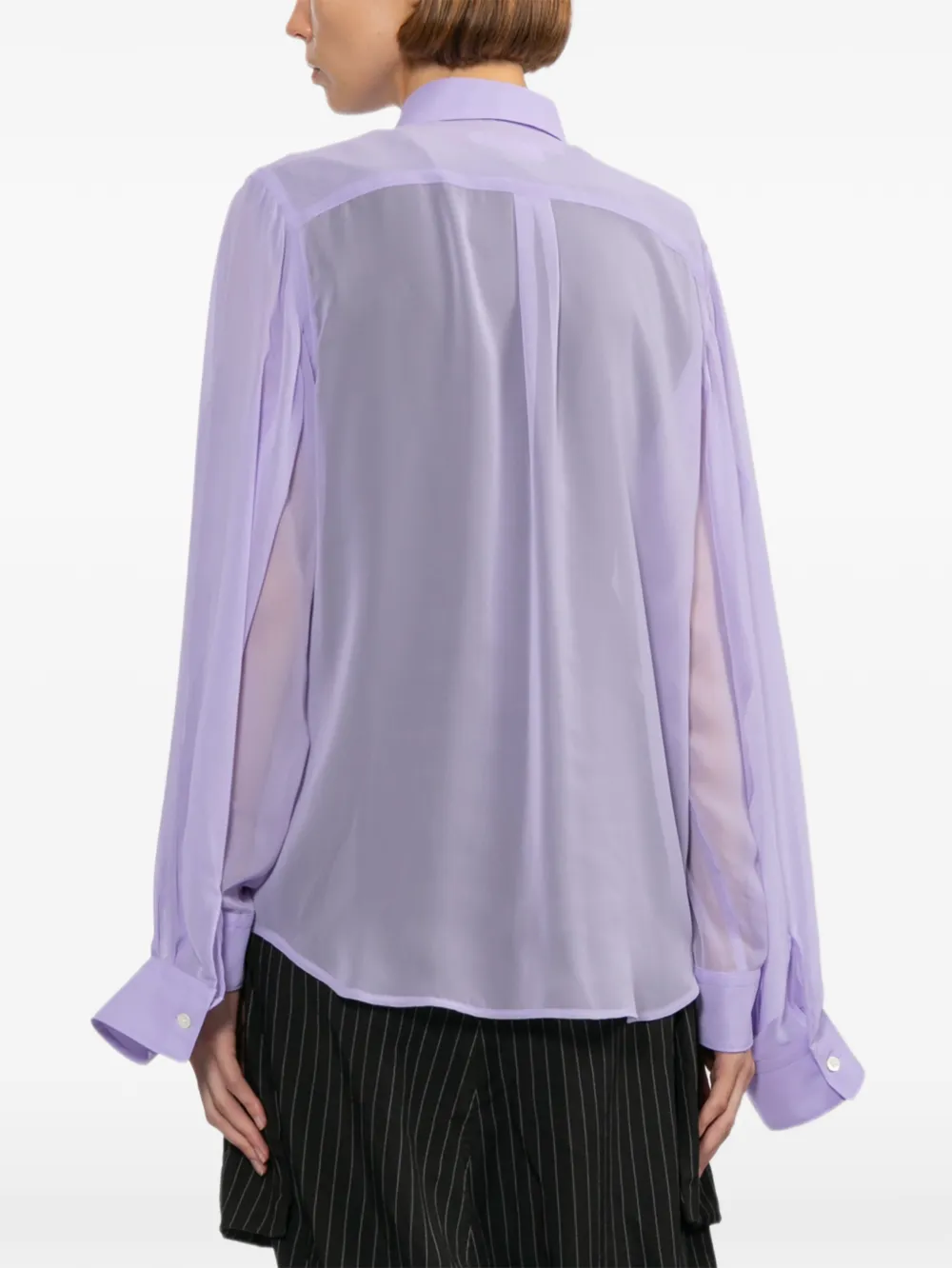 Comme Des Garçons Comme Des Garçons Blouse met puntige kraag Paars