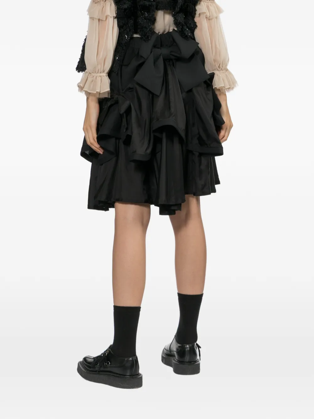 Noir Kei Ninomiya ラッフル ミニスカート | ブラック | FARFETCH JP