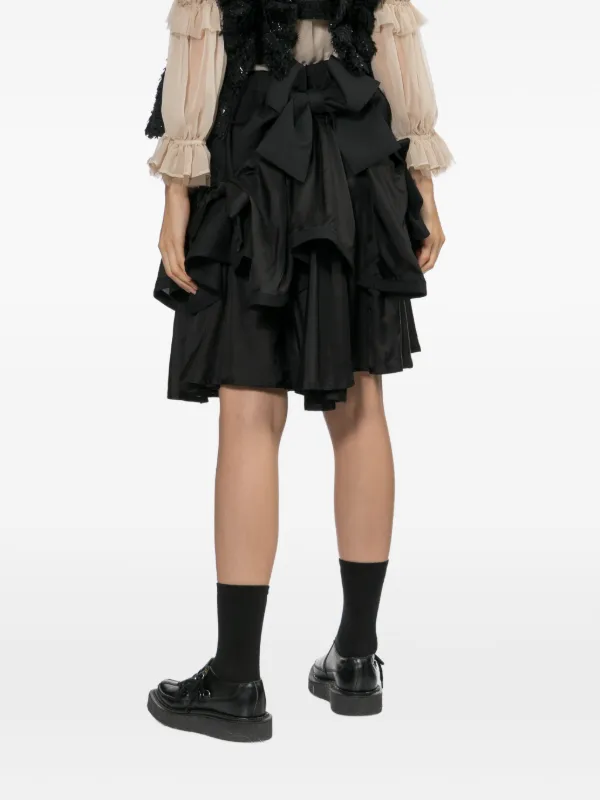 Noir Kei Ninomiya ラッフル ミニスカート | ブラック | FARFETCH JP