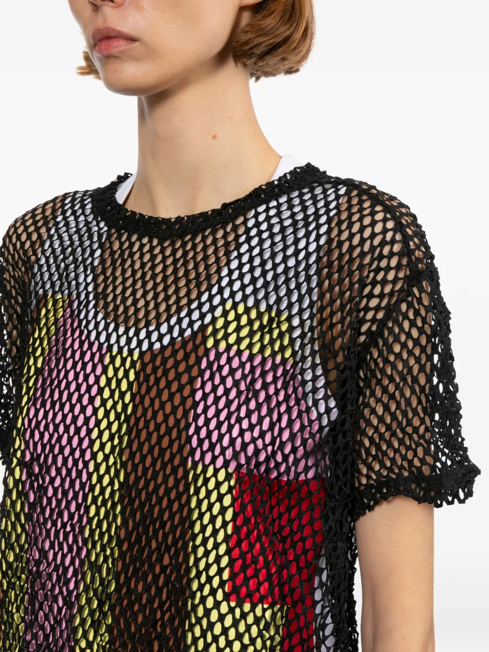 Comme Des Garçons Comme Des Garçons Tanktop van visnet Zwart