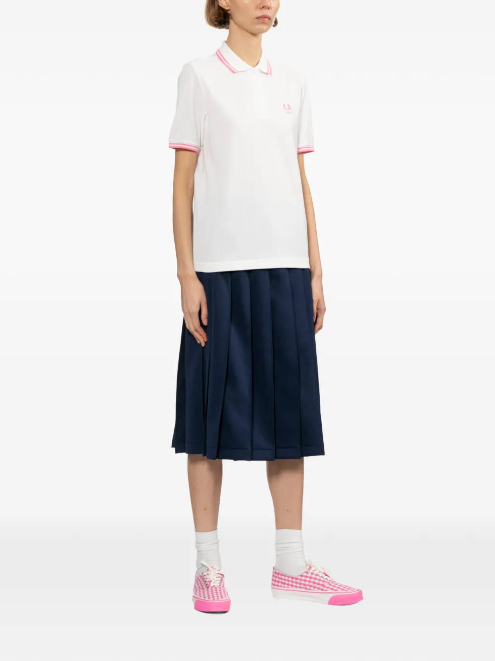  Comme Des Garçons Girl Pleated Midi Skirt - Blue 